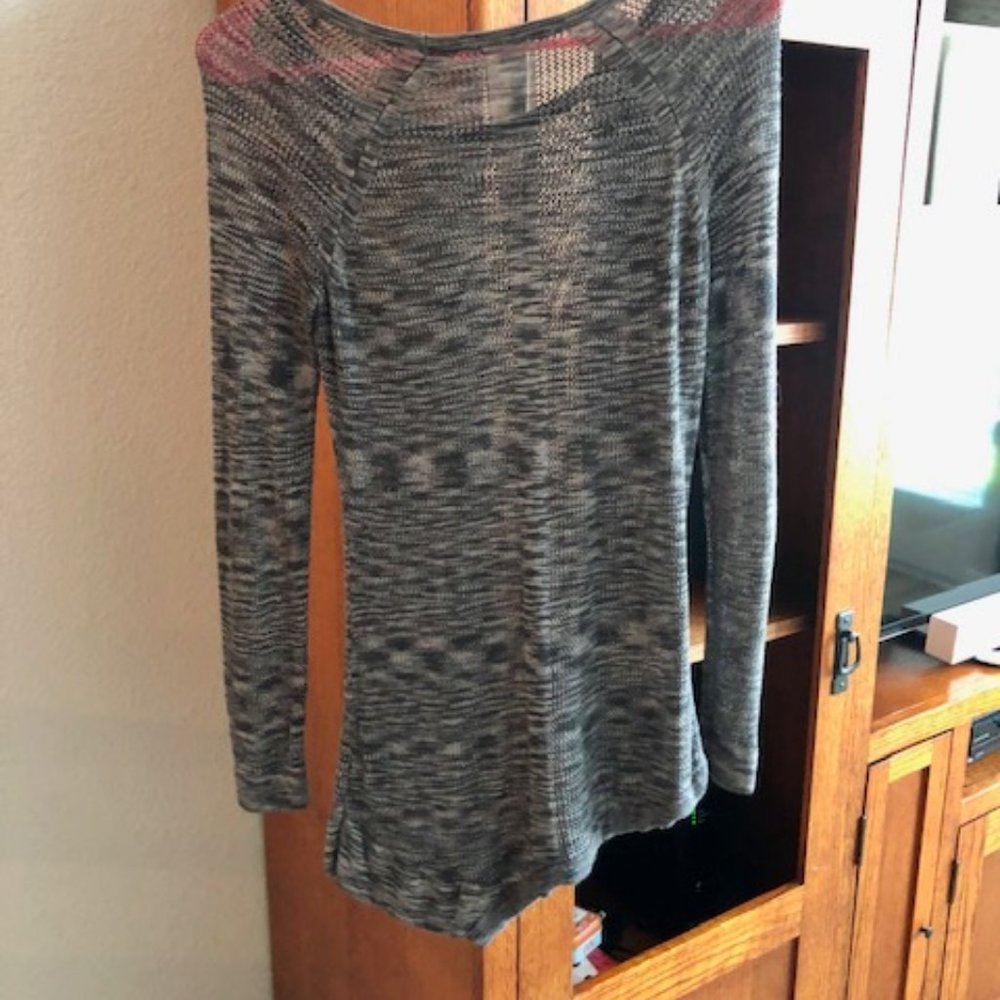 Sheer tunic sweater